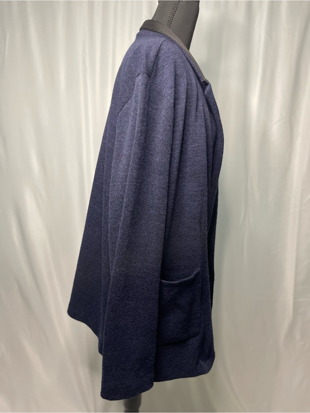 Simply Vera - Vera Wang Navy Open-Front Knit Sweater - Picture 11 of 15
